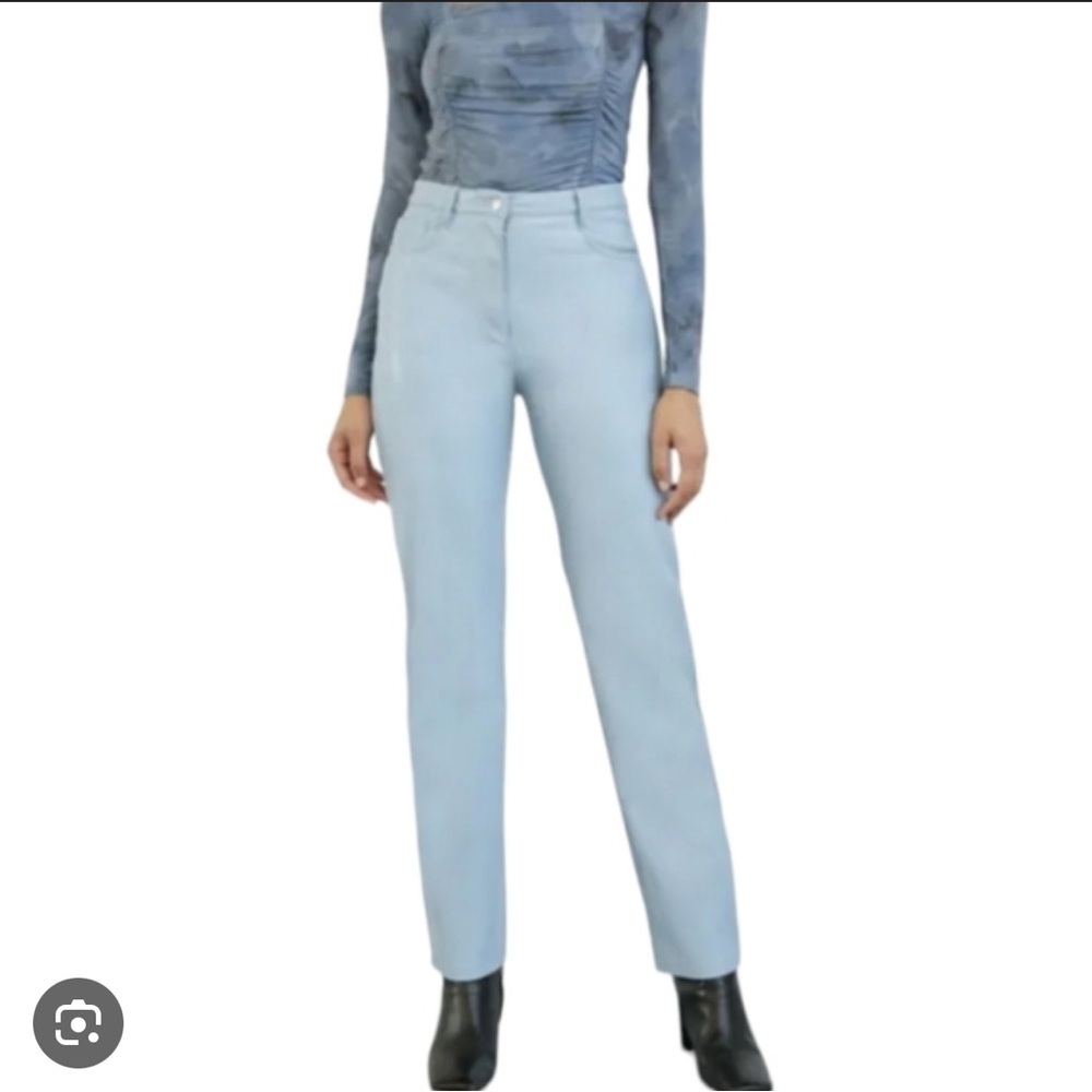 ARITZIA WILFRED Melina High Ankle Dune Blue Vegan Leather Size 00 XXS BRAND NEW